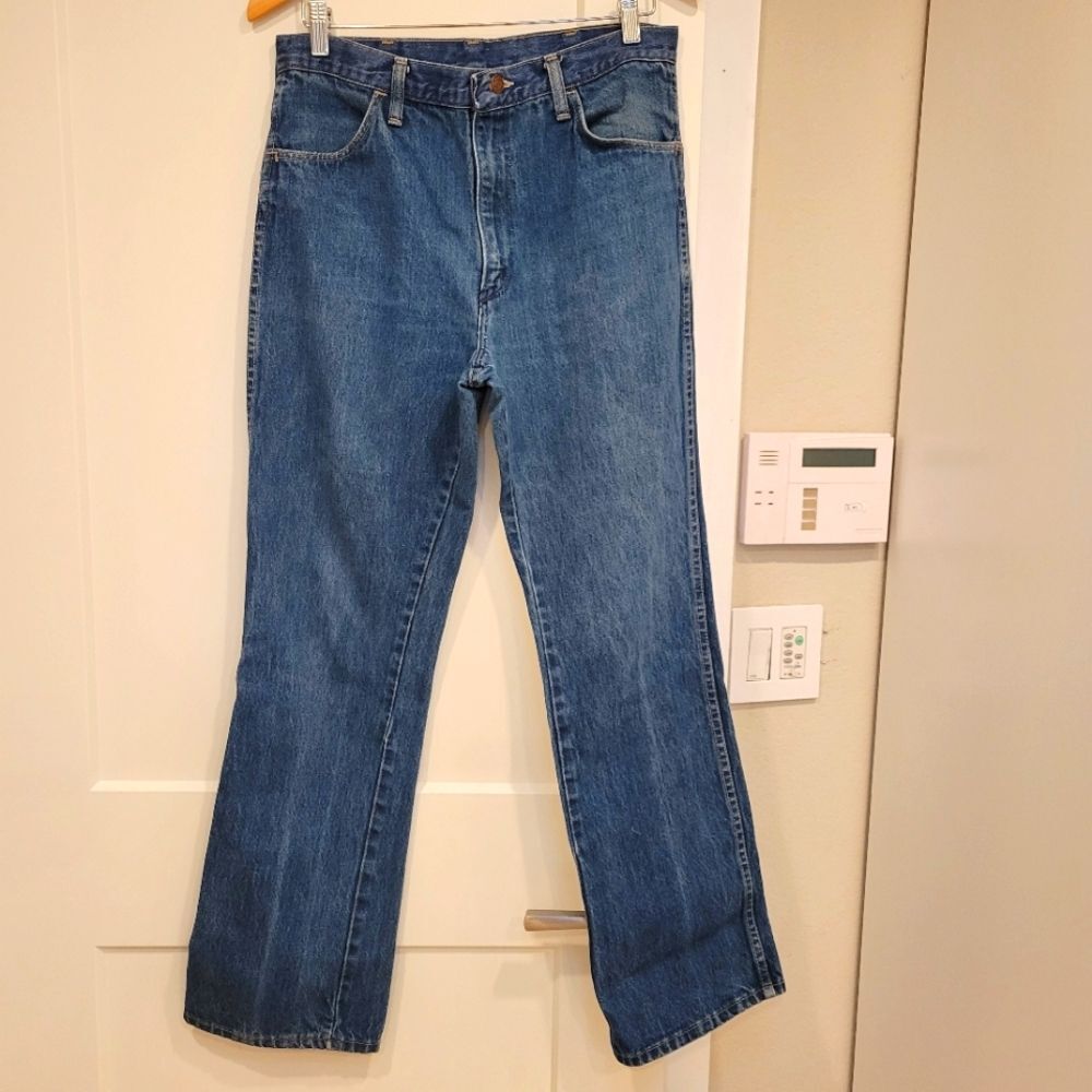 Vintage 70's Rustler Men's Yellow Tag Jeans 87620 Denim Pants Cotton Size 34/32